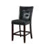 Chaise d'appoint rembourrée noire Juelian-27705802