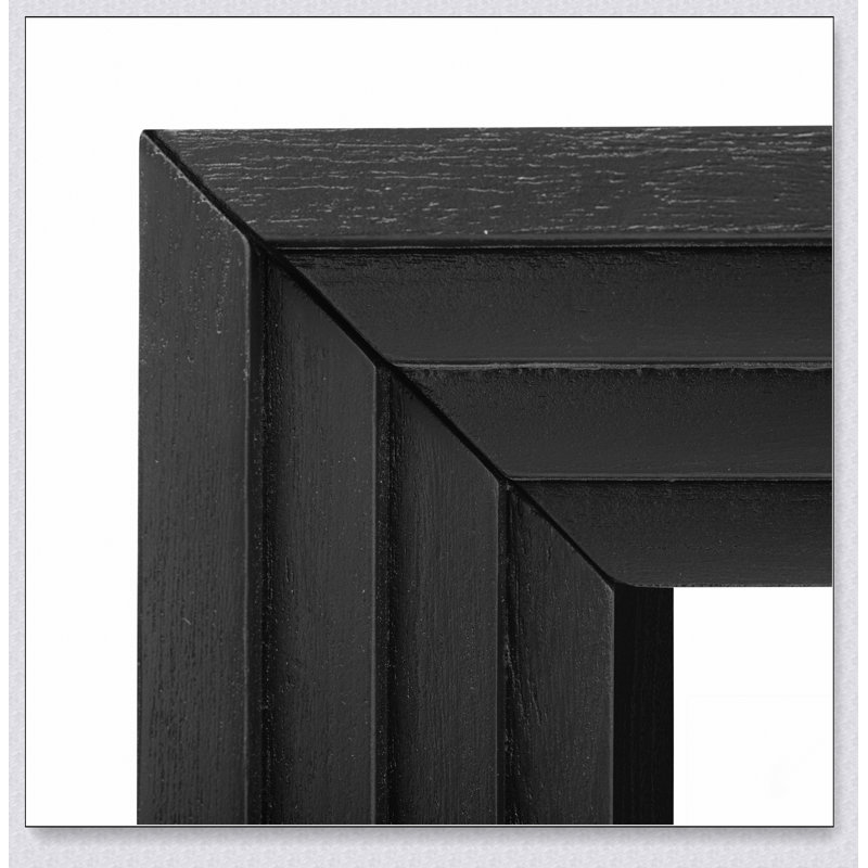 Console de style moderne en placage de bois massif de paulownia, convient, Noir
