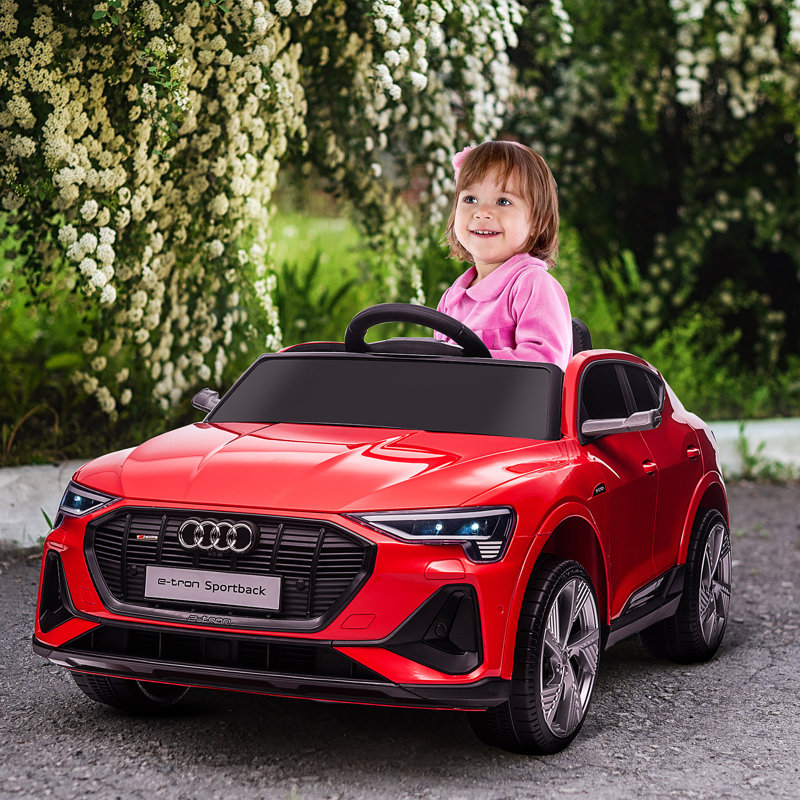 Red 12V Audi E-tron Sportback Kids Ride-On Car