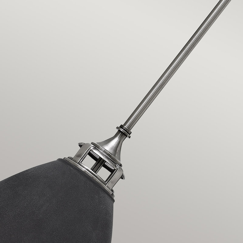 Abigail 1 - Light Cone Pendant, Aged Zinc