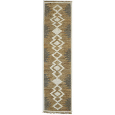 Geometric Handmade Braided  Cream Area Rug