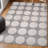 Edden Modern Geometric Circle Dot High-Low Light Gray/Cream Rug-979507668