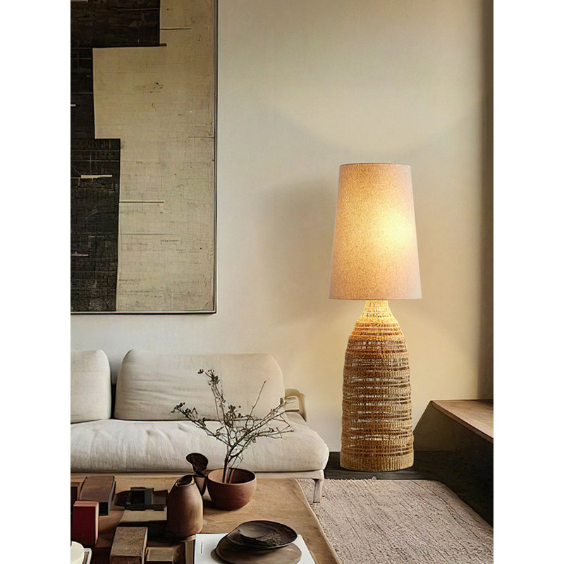 Lampe sur pied en tissu chinois en fer de style rétro chinois