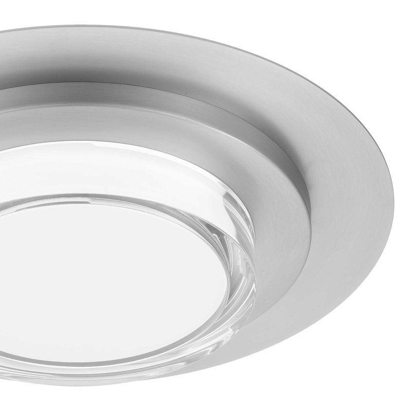 Plafonnier encastré chromé à DEL, Chrome chrome, H 2,75 po x l 16 po x P 16 po
