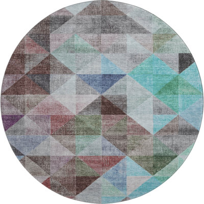 Premium Machine Washable Bissen Geometric Rug