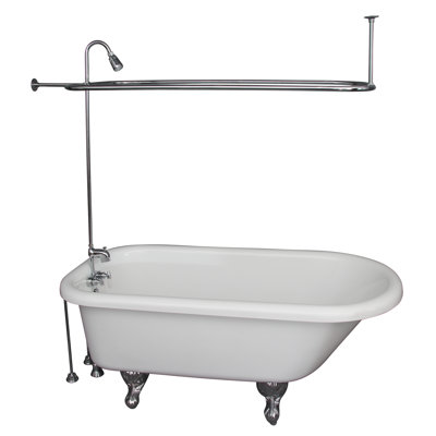 60'' x 30'' Soaking Acrylic Bathtub with Faucet