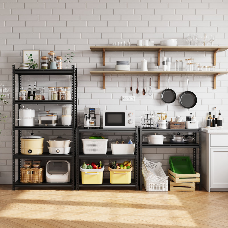 Metal Height -Adjustable Shelving Unit, 183cm H x 90cm W x 40cm D