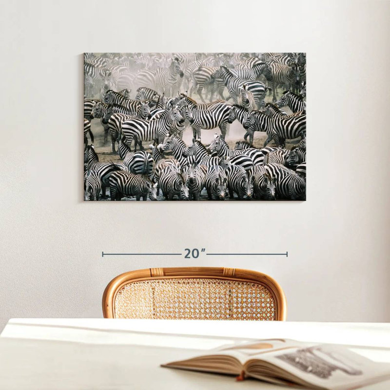 Brampt Zebra Herd, 16" H x 24" W