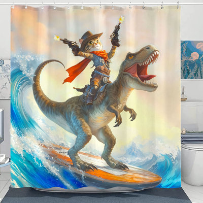 Funny Shower Curtain With Hooks