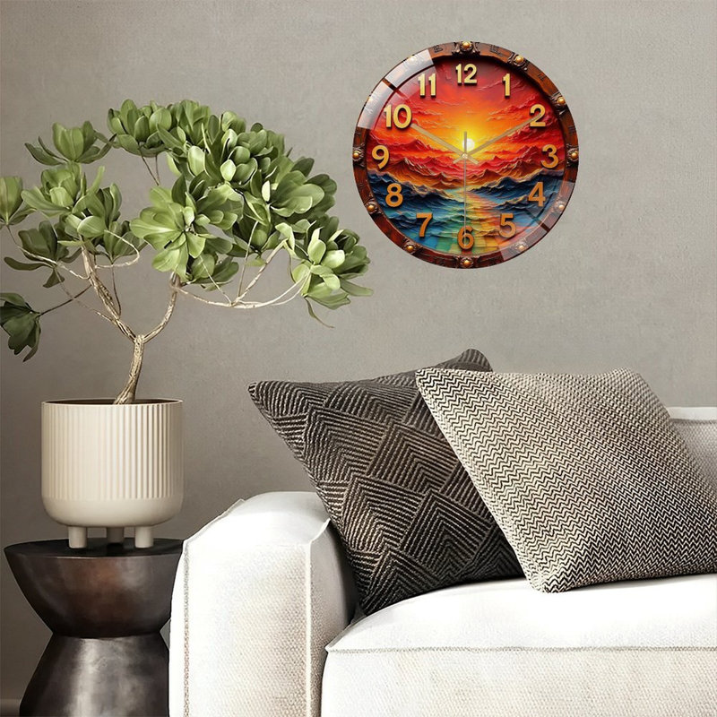 Horloge murale Sunset Ocean View