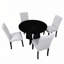 Ensemble de table de salle à manger 5 pièces, table de salle à manger moderne de 43 pouces et 4 chaises rembourrées pour la salle à manger, la cuisine, le salon, facile à assembler-389994060