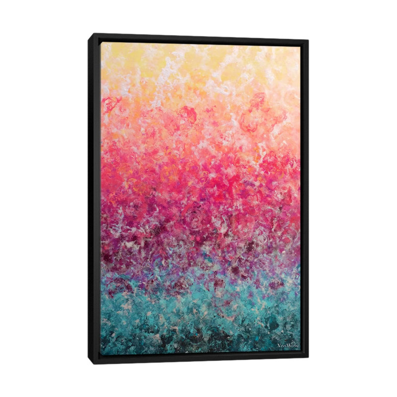 Euphoria, impression sur toile tendue, H 26 po x l 18 po x P 1,5 po, Toile avec cadre noir, Pas de tapis