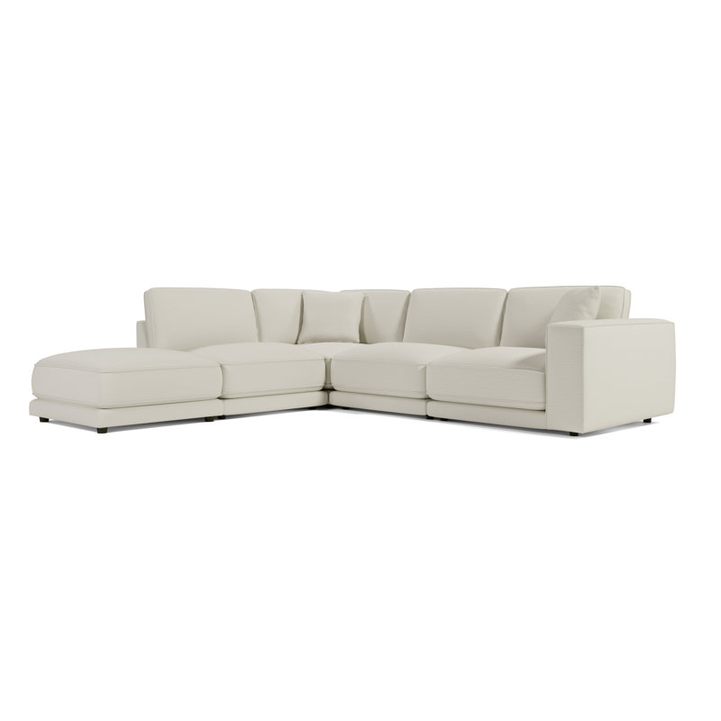 Canapé modulaire Elmore 3A, Crème, crème