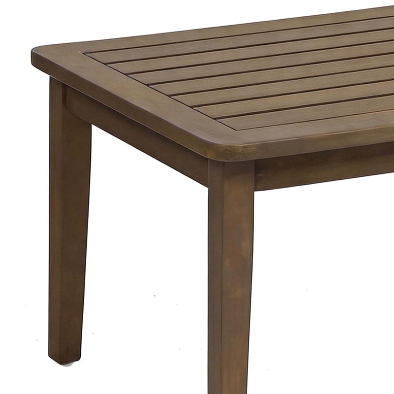 Table basse d'extérieur en bois de teck Marlo, Brun