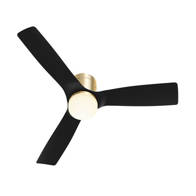 Striver Smart Flush Mount Ceiling Fan with Remote Control and Light Kit Included