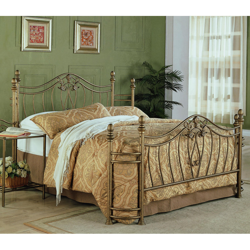 Florent Open Frame Bed in Brushed Gold (Headboard and Footboard only)