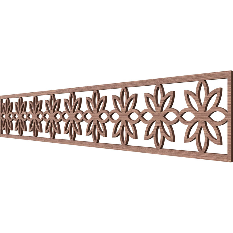 Moulure de marguerite Daisy, Noyer, H 8 po x l 46,625 po x P 0,375 po