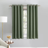 Stephane Premium Thermal Blackout Textured Grommet Short Single Curtain Panel