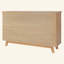 Armoire de rangement moderne avec 4 portes et vitrine