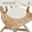 Chaise de bureau rotative à hauteur ajustable l 21,1 po Hayden avec structure en bois massif et assise rembourrée en tissu-1210822251
