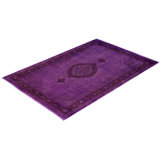 Overdyed Hand-Knotted Wool Modern-Contemporary Purple Area Rug 6' 3" x 9' 2"