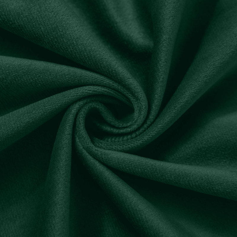Winkel Heavy Velvet Eyelet Ready Made Thermal Drapes & Curtains, Green Emerald, (117 Width X 137 Height) cm