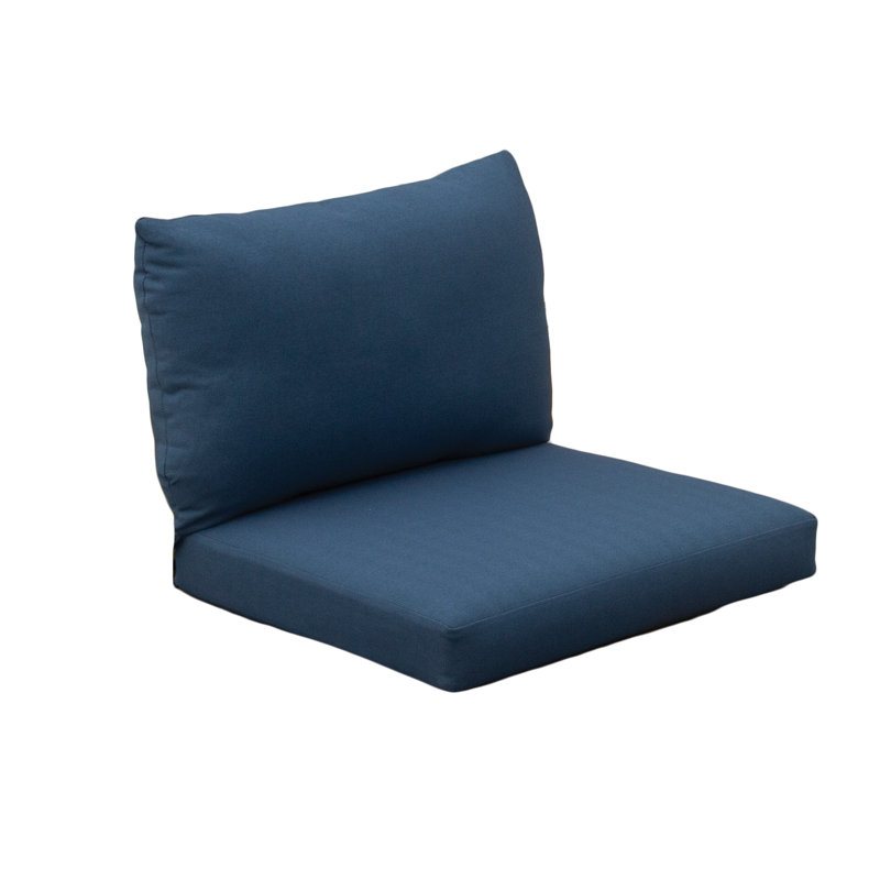 Ensemble de coussins de patio Tommy Bahama, Sunbrella résistant à la décoloration et à l'eau pour canapés de patio, canapés modulaires et chaises longues, l 24 po x P 24 po, 4 po d'épaisseur, réversible, bambou Bay Cobalt
