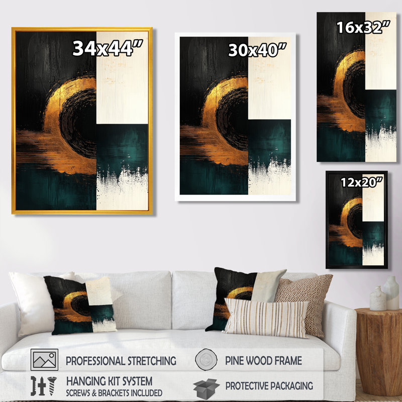 Barnesville - impressions sur toile abstraites, H 20 po x l 12 po, Toile tendue, Ne s'applique pas
