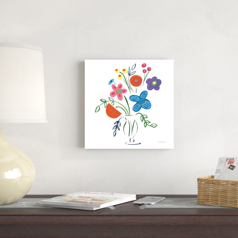 Mélange floral IV, H 12 po x l 12 po x P 1,25 po