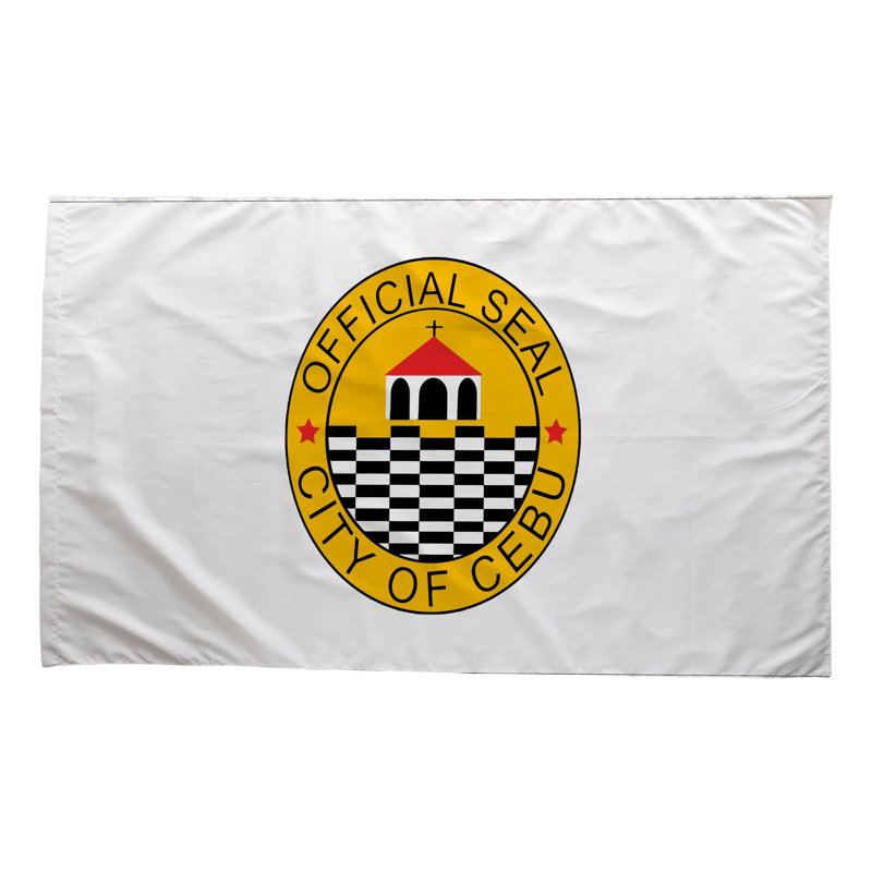 Drapeau de la ville de Cebu — Drapeau extérieur, H 36 po x l 60 po
