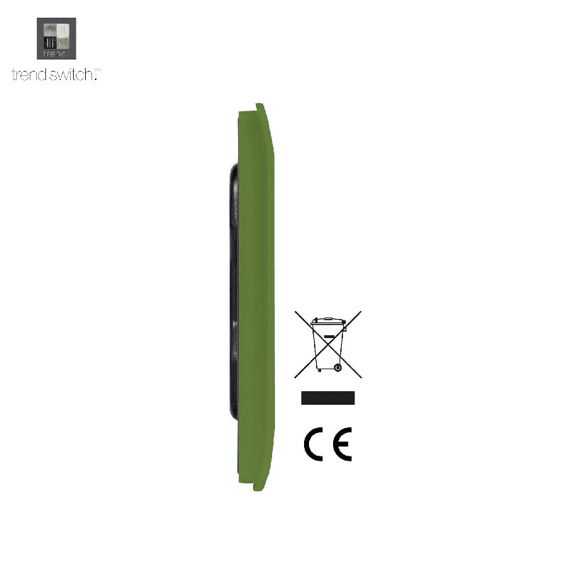 Trendi Switch Single Blanking Plate, Moss Green