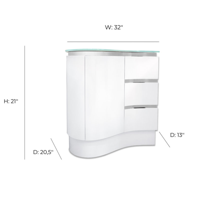 Meuble-lavabo simple 32 po Bauxite