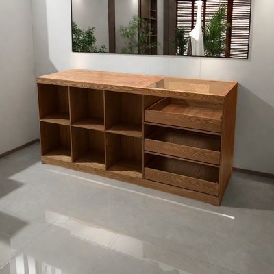 Clothing store center island display cabinet
