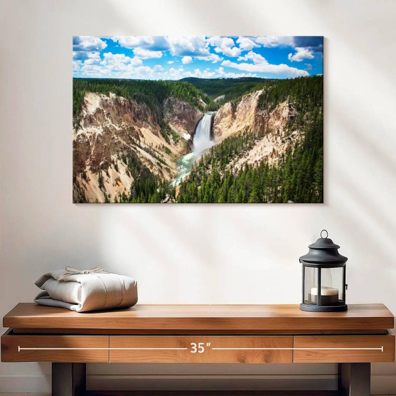 Scène de cascades d'Alvord Yellowstone, H 16 po x l 24 po