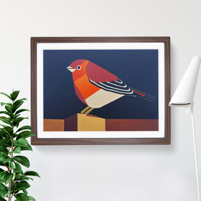 XH1022-7517X Robin Bird Abstract Vol.2 1 Piece Single Picture Frame Painting