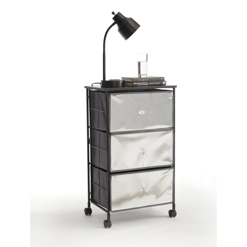 30.7'' H x 17.5'' W Laptop/Tablet Storage Cart with Wheels