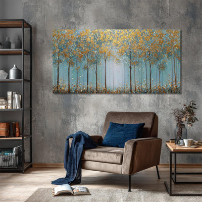 Fall Wall Art, Fall Pictures Wall Decor, Fall Canvas Wall Art Autumn Wall Art Nature Wall Art for Living Room Bedroom, Fall Paintings Wall Decor Canvas Ready to Hang, 16" × 32"
