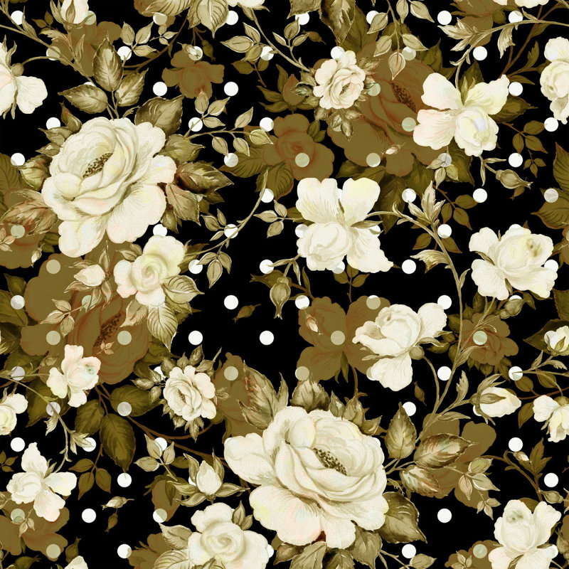 Murale florale, L 8,33 pi x L 8,33 pi