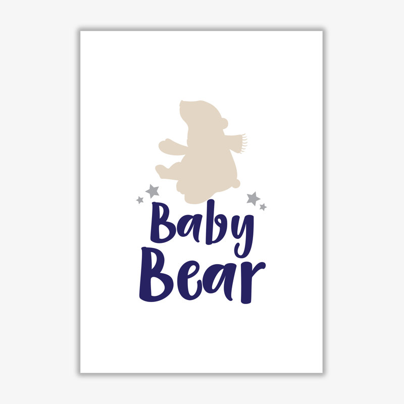 Baby Bear - Print, No Frame, 30 cm H x 21 cm W x 1 cm D