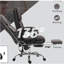 Fauteuil de bureau à 6 points de massage par vibration avec fauteuil inclinable chauffant en cuir de polyuréthane, hauteur réglable, repose-pieds, brun