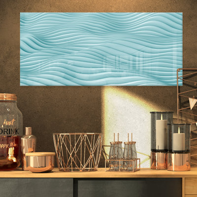 " Fractal Rippled Blue 3D Waves "