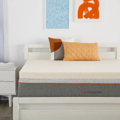Craft & Trade CopperGel Cooling, Pressure-Relieving Memory Foam Mattress Topper,