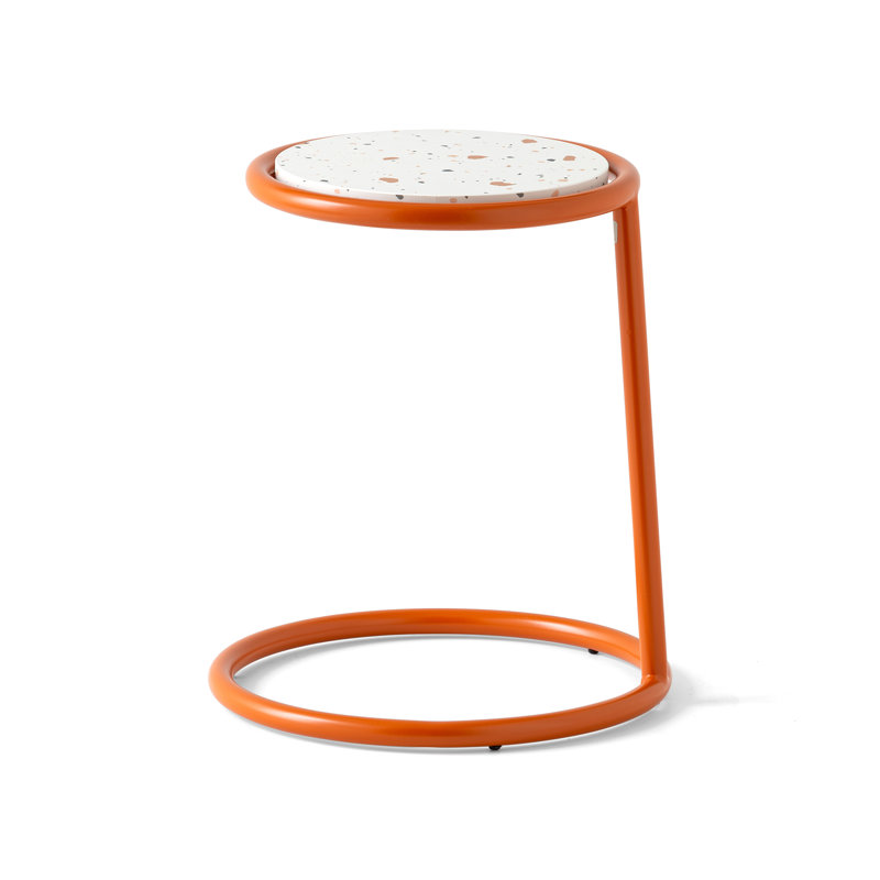 Table basse Kangoo avec structure en métal et plateau en mélamine, H 16,38 po x L 14,25 po x l 14,25 po