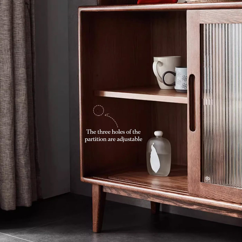 All Solid Wood Simple Food Cabinet