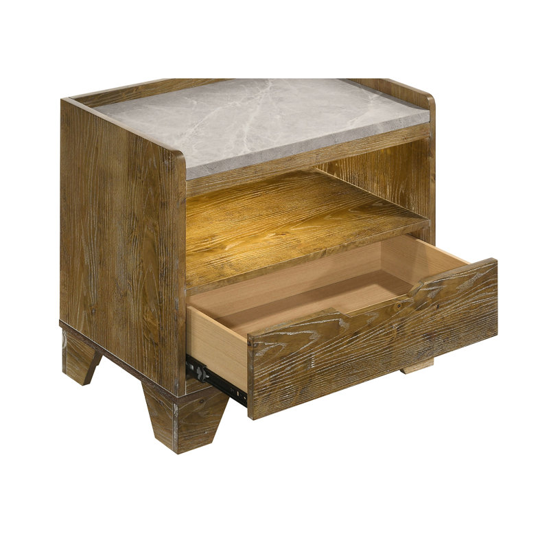 Table de chevet moyenne à 1 tiroir en chêne