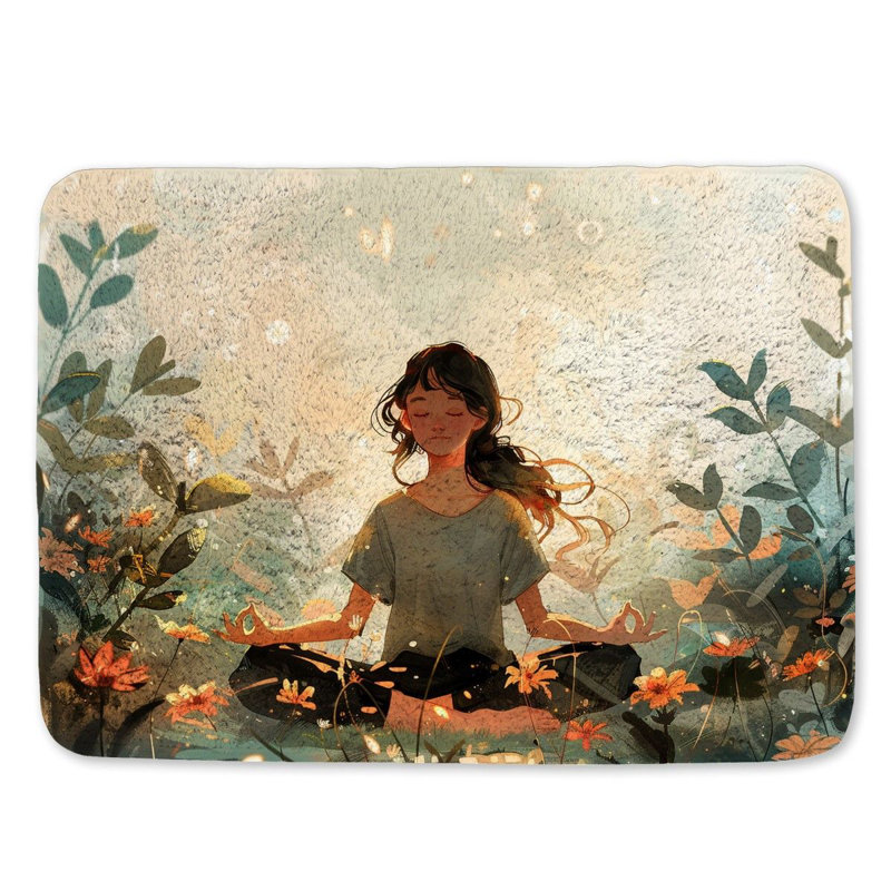 Larisha Microfiber / Microsuede Non-Slip Bath Mat, 21"W x 34"L