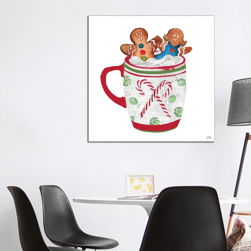 Gingerbread And A Mug Full Of Cocoa I by Elizabeth Medley - Painting on Canvas, Wrapped Canvas