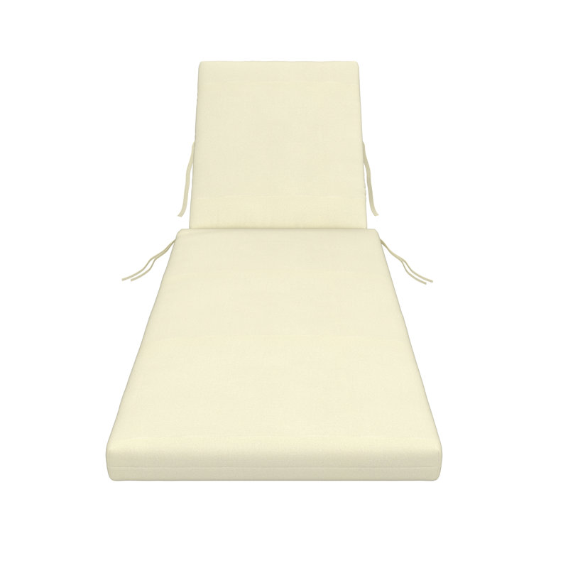 Amala Sunbrella® Outdoor Chaise Lounge Cushion, 22" x 24"/24.5" x 52.5", Canvas Canvas Sunbrella® Canvas
