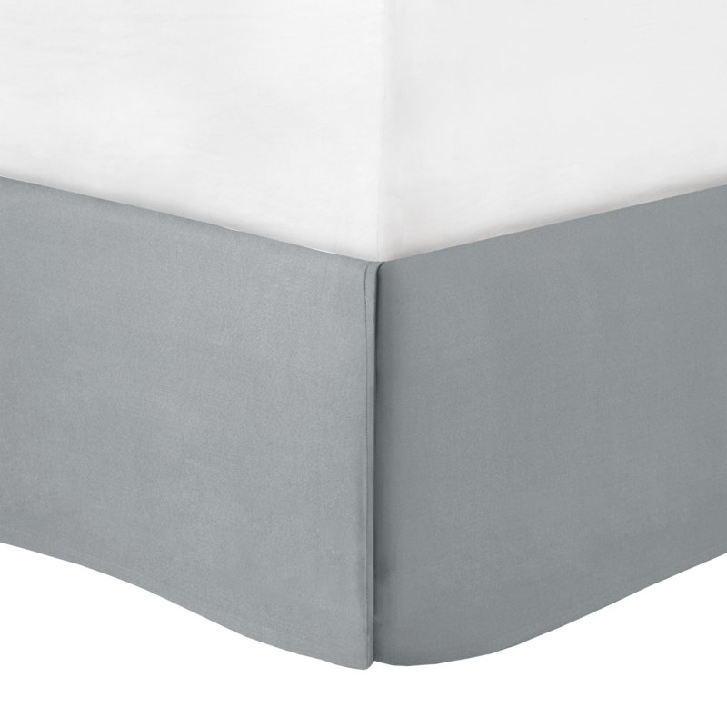 Ensemble d'édredon traditionnel gris 6 pièces Hallie, Édredon pour taille de lit grand avec une jupe de