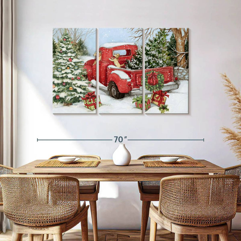 Red Truck, 36" H x 57" W